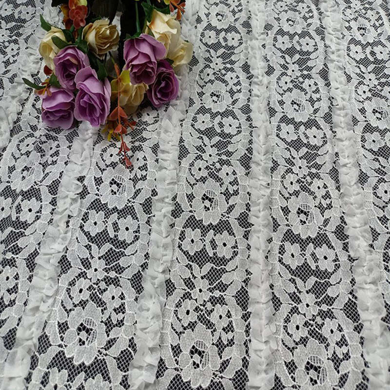 Lace Fabric Small Floral Nylon for Women's Wear Wholesale Supplier 9